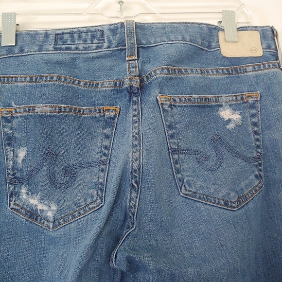 AG Adriano Goldschmied Distressed Ex-Boyfriend Slim Jeans 29R - Picture 6 of 10